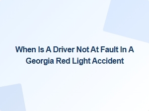 Georgia Red Light Accident Fault Exceptions